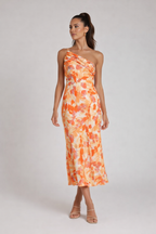 EVIE | One Shoulder Floral Midi Dress