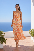 EVIE | One Shoulder Floral Midi Dress