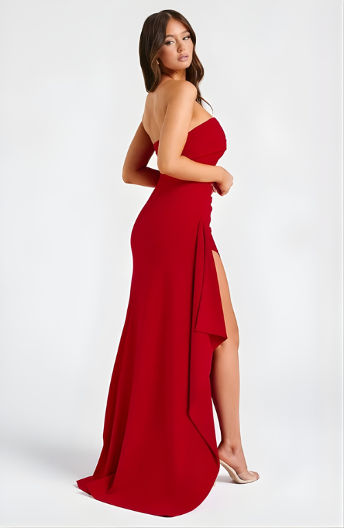 EVIE | Strapless Twisted Maxi Dress