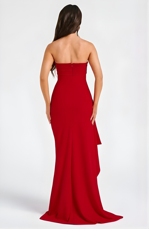 EVIE | Strapless Twisted Maxi Dress