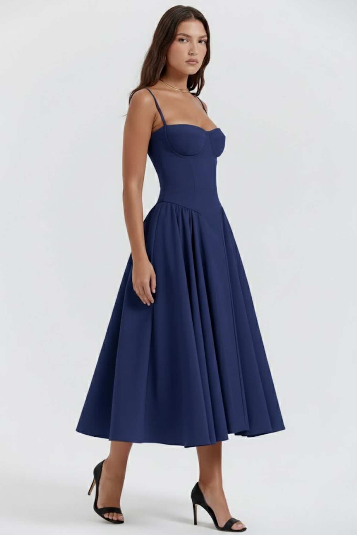 EVIE | Retro Sleeveless Midi Dress
