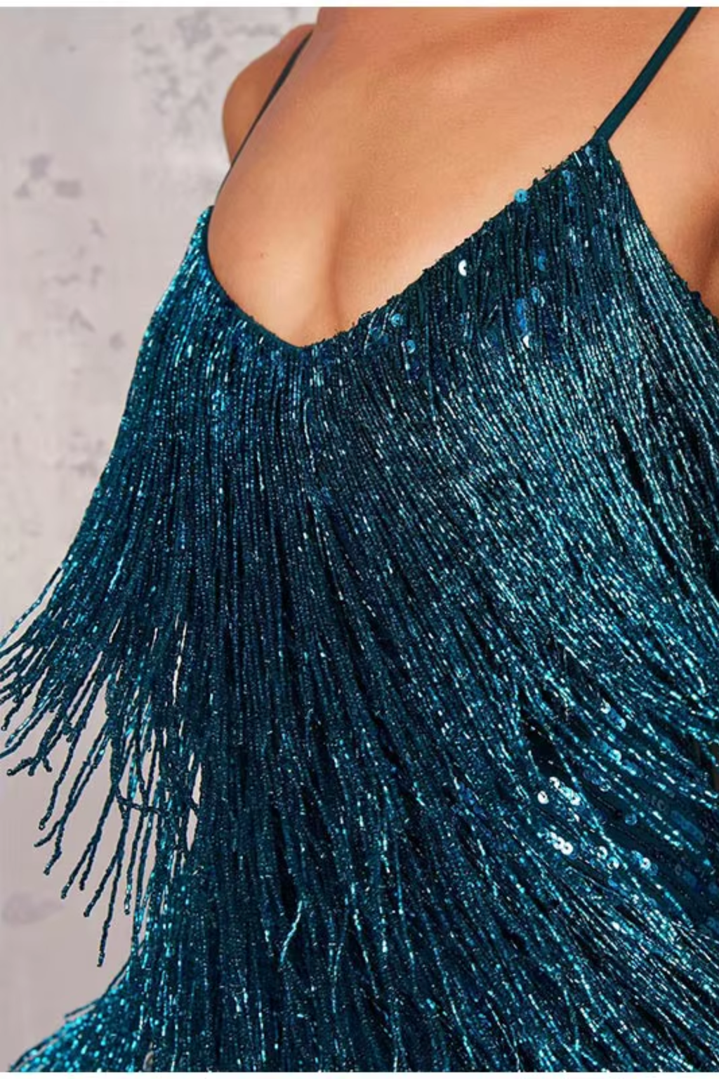 EVIE | Feather Trim Sleeveless Mini Dress