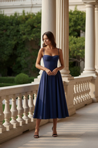 EVIE | Retro Sleeveless Midi Dress