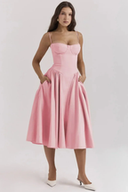 EVIE | Retro Sleeveless Midi Dress