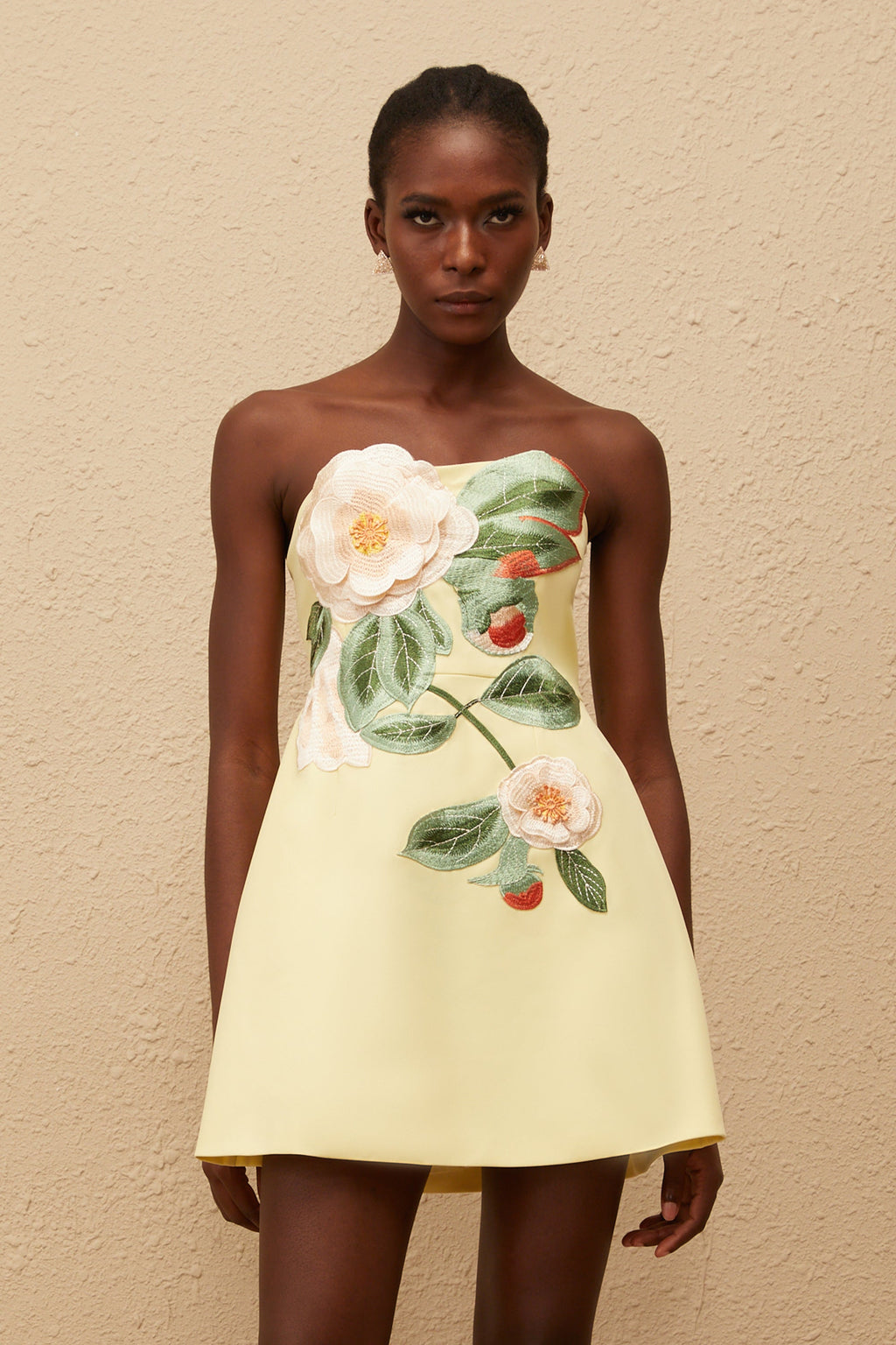 EVIE | Floral Embroidered Off Shoulder Mini Dress