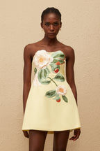 EVIE | Floral Embroidered Off Shoulder Mini Dress