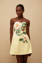EVIE | Floral Embroidered Off Shoulder Mini Dress