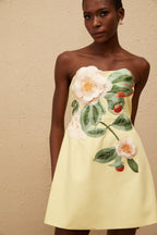 EVIE | Floral Embroidered Off Shoulder Mini Dress