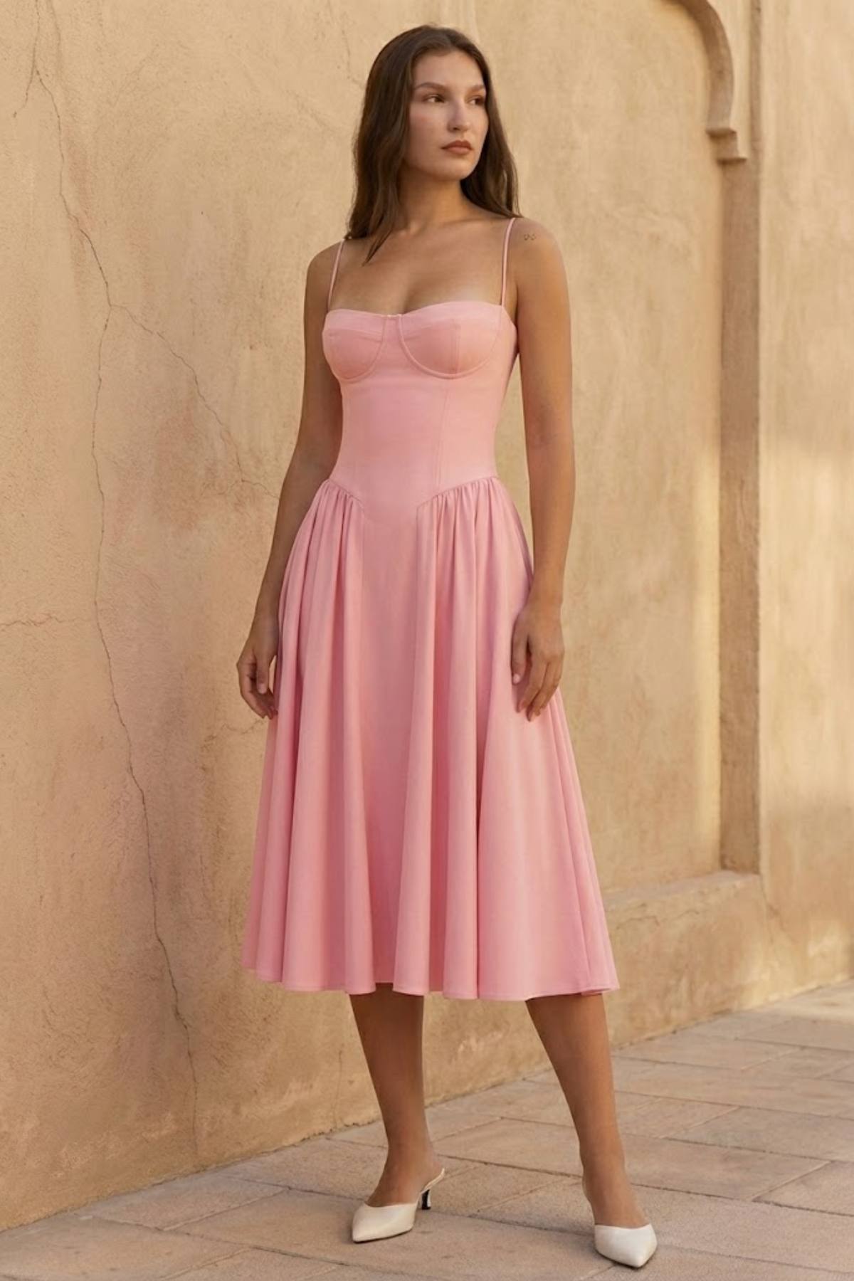 EVIE | Retro Sleeveless Midi Dress
