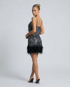 EVIE | Sequin Feather Tassel Mini Dress