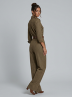 EVIE | Sleeveless Tweed Check Jumpsuit