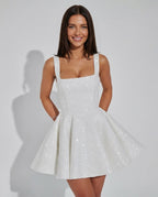 EVIE | Off Shoulder Ruffle Mini Dress