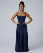 EVIE | Square Neck Backless Bodycon Maxi Dress