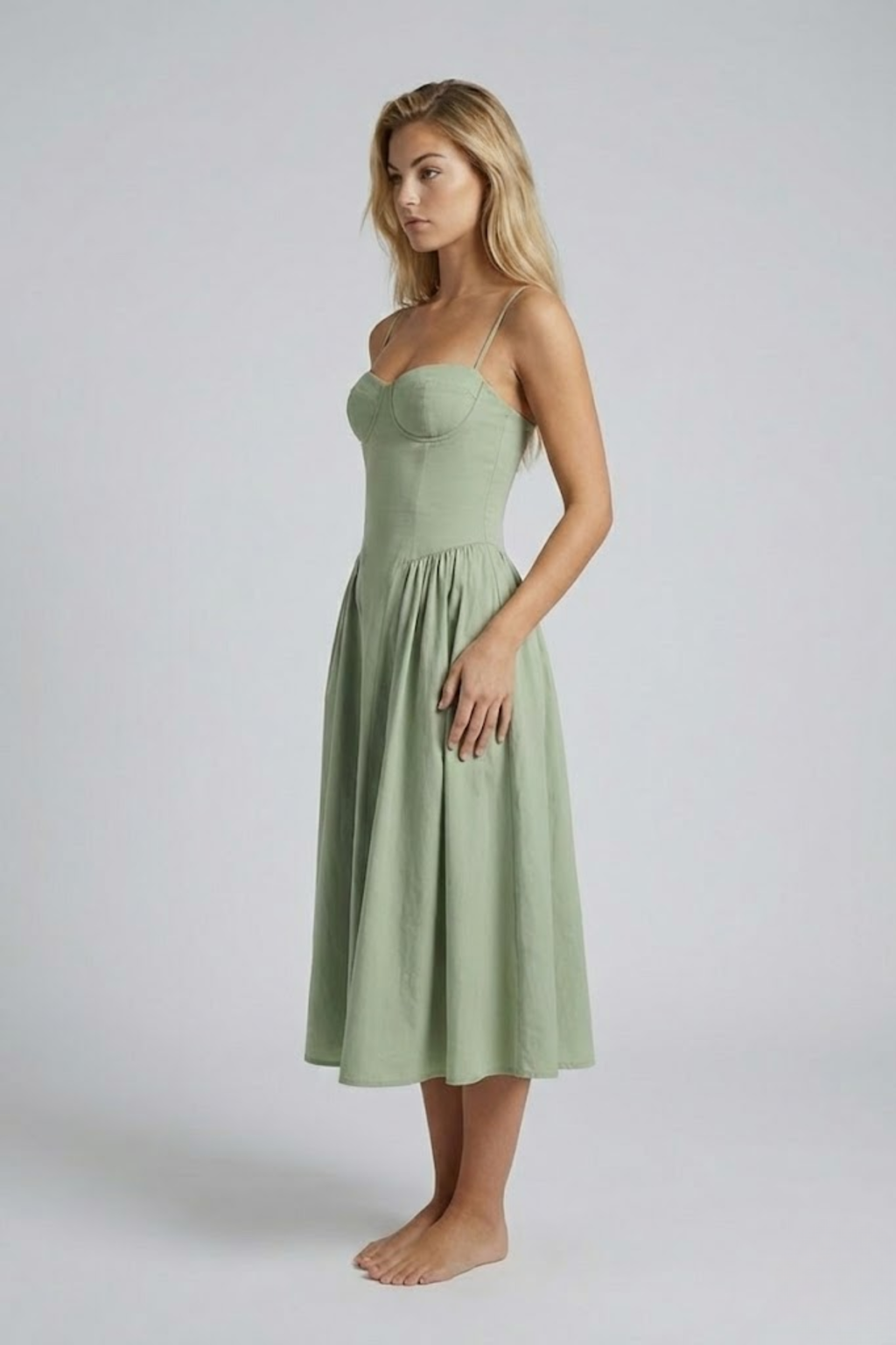 EVIE | Retro Sleeveless Midi Dress