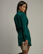 EVIE | Long Sleeve Wrap Mini Dress