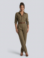 EVIE | Sleeveless Tweed Check Jumpsuit