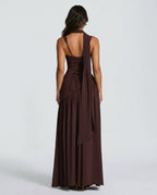 EVIE | Strapless Ruched Maxi Dress