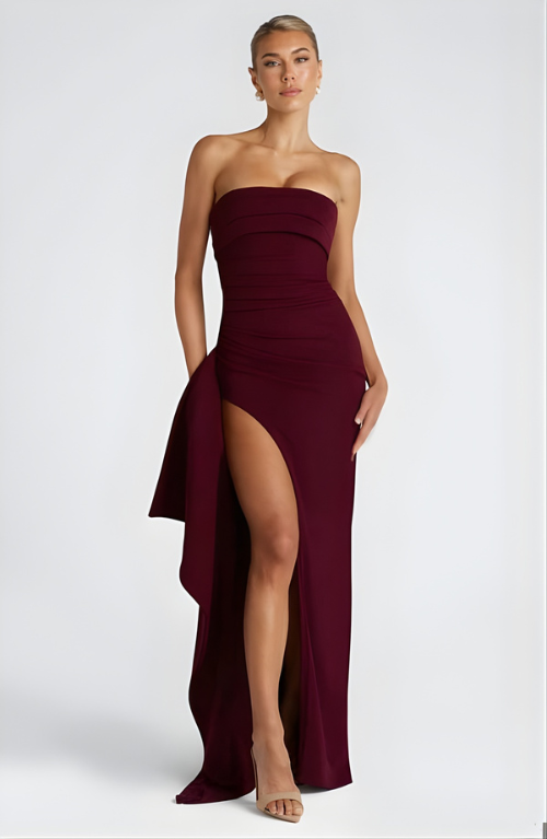 EVIE | Strapless Twisted Maxi Dress