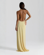 EVIE | Halter Neck Backless Wrap Maxi Dress