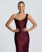 EVIE | Corset Strapless Sweetheart Maxi Dress