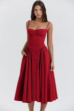 EVIE | Retro Sleeveless Midi Dress