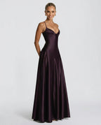 EVIE | Ruched Spaghetti Strap Maxi Dress
