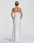EVIE | Satin Cowl Neck Sleeveless Maxi Dress