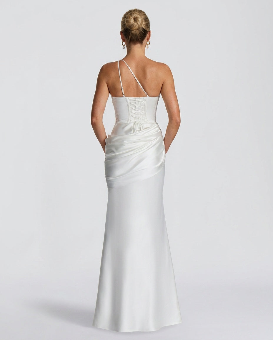 EVIE | Satin Cowl Neck Sleeveless Maxi Dress