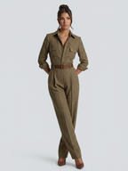 EVIE | Sleeveless Tweed Check Jumpsuit