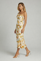 EVIE | One Shoulder Floral Midi Dress