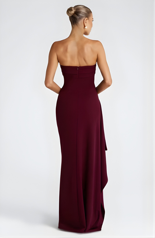 EVIE | Strapless Twisted Maxi Dress