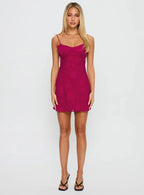 EVIE | Floral Ruffle Tie-Back Mini Dress