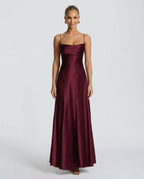 EVIE | Ruched Spaghetti Strap Bodycon Maxi Dress