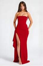 EVIE | Strapless Twisted Maxi Dress