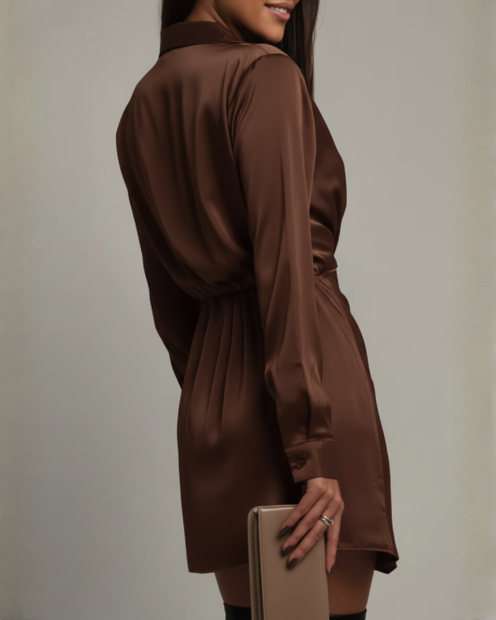 EVIE | Long Sleeve Wrap Mini Dress