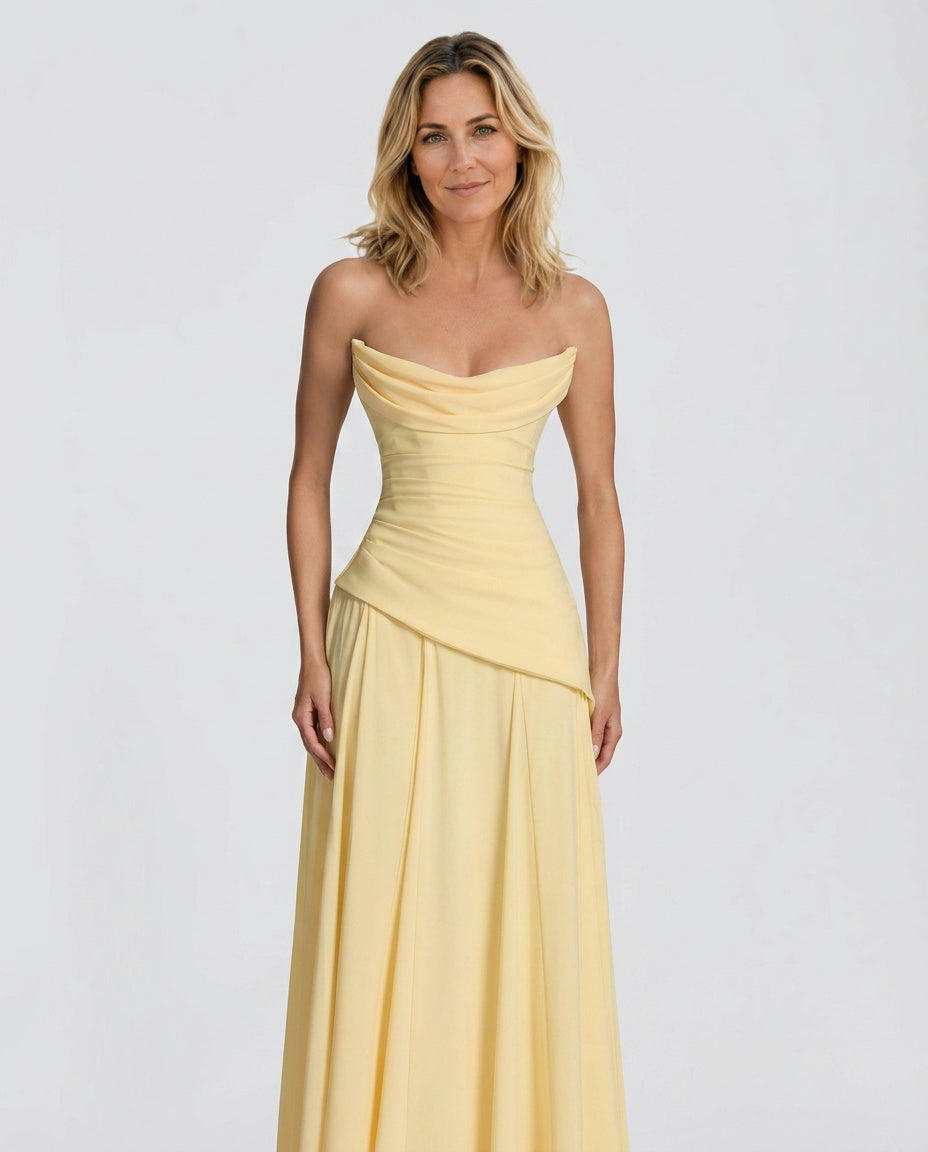 EVIE | One Shoulder Ruched Bodycon Maxi Dress