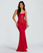 EVIE | Halter Neck Backless Maxi Dress