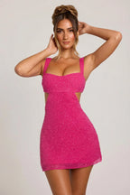 EVIE | Sequin Cut-Out Bodycon Mini Dress