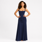 EVIE | Square Neck Backless Bodycon Maxi Dress