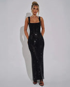 EVIE | Sequin Sleeveless Maxi Dress
