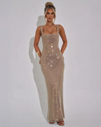 EVIE | Sequin Sleeveless Maxi Dress