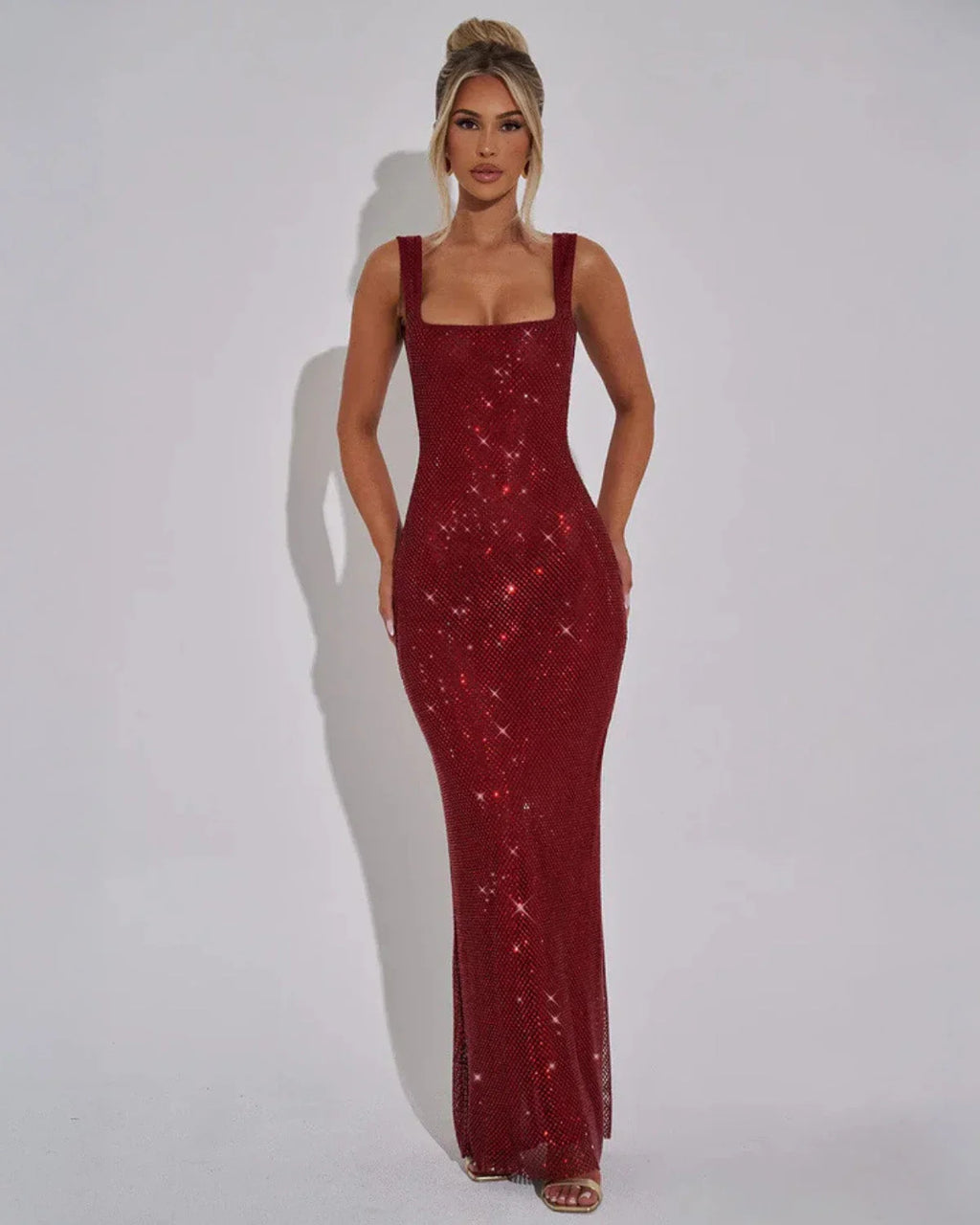 EVIE | Sequin Sleeveless Maxi Dress