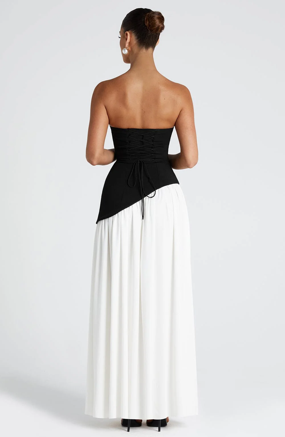 EVIE | Strapless Maxi Dress with Matching Scarf