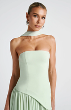 EVIE | Strapless Maxi Dress with Matching Scarf