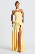 EVIE | Strapless Maxi Dress with Matching Scarf