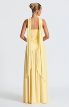 EVIE | Strapless Maxi Dress with Matching Scarf