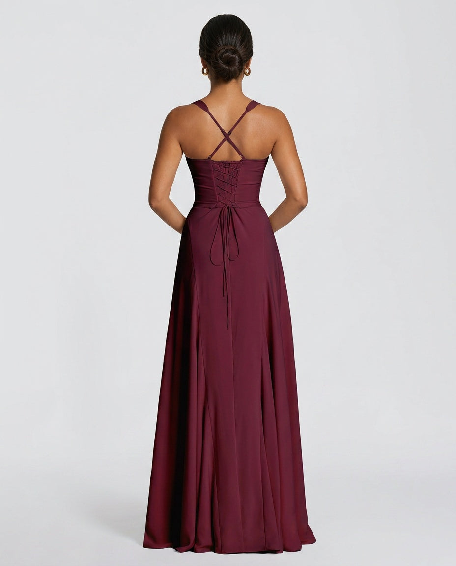 EVIE | Tiered Ruffle Sleeveless Maxi Dress