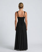 EVIE | Strapless Ruched Maxi Dress
