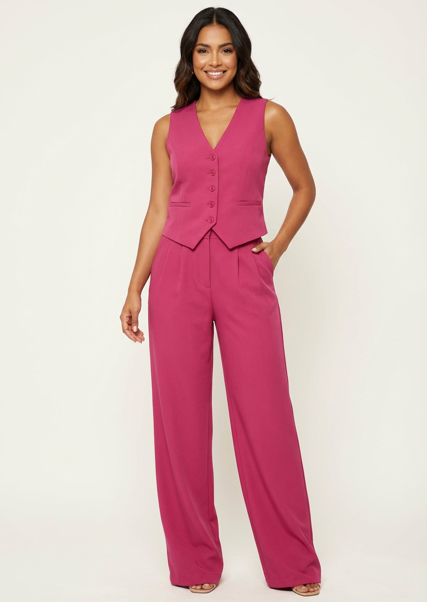 EVIE | Sleeveless Tailored Blazer Mini Skirt Set