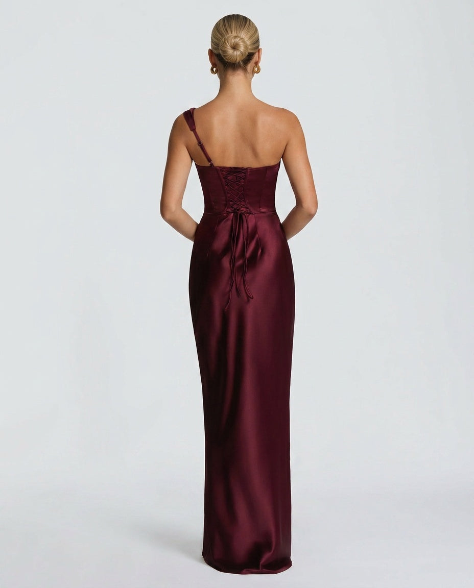 EVIE | Corset Strapless Sweetheart Maxi Dress